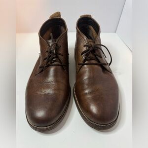 Cole Haan Brown Distressed Leather York Ankle Boots Size 11M C11847